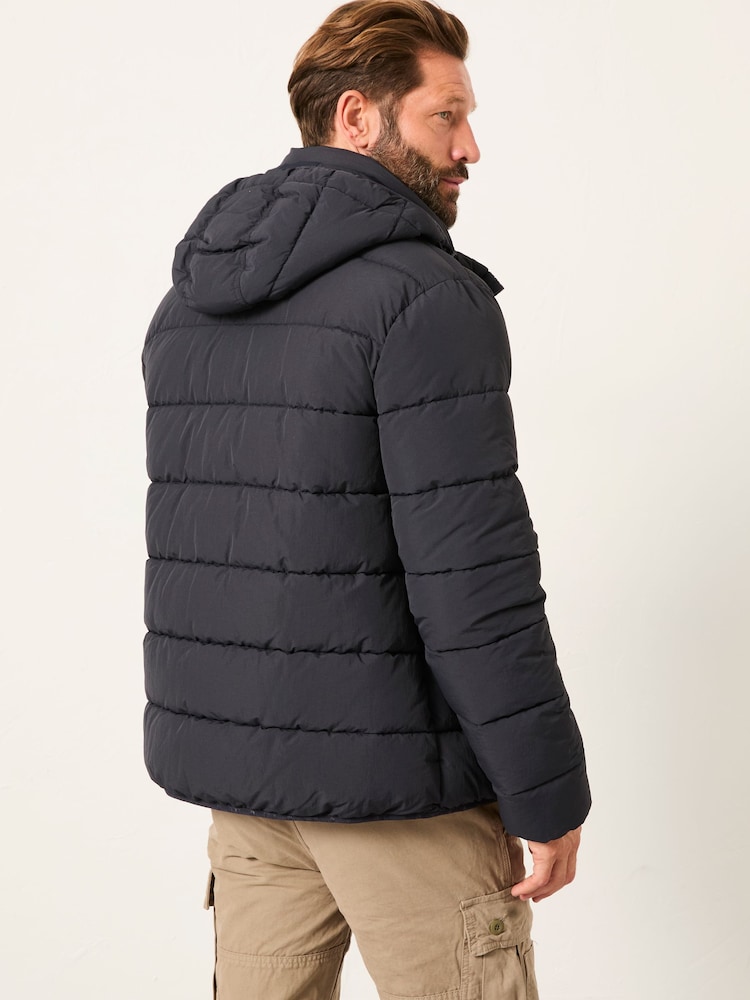 Fat Face Winkworth Navy Hooded Puffer Jacket
