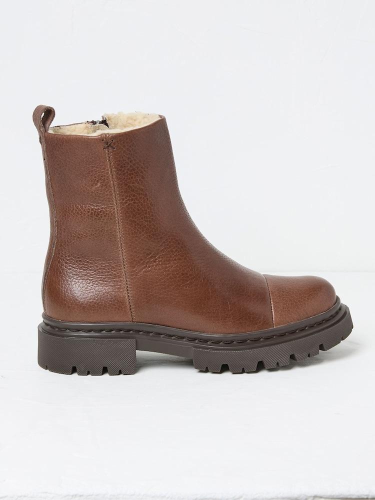 Fat Face Winslie Chocolate Brown Chunky Boots