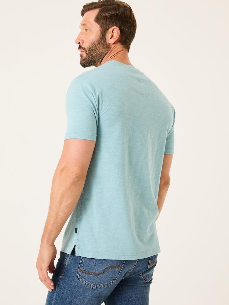 Fat Face Woodside Light Blue Slub Henley T-Shirt