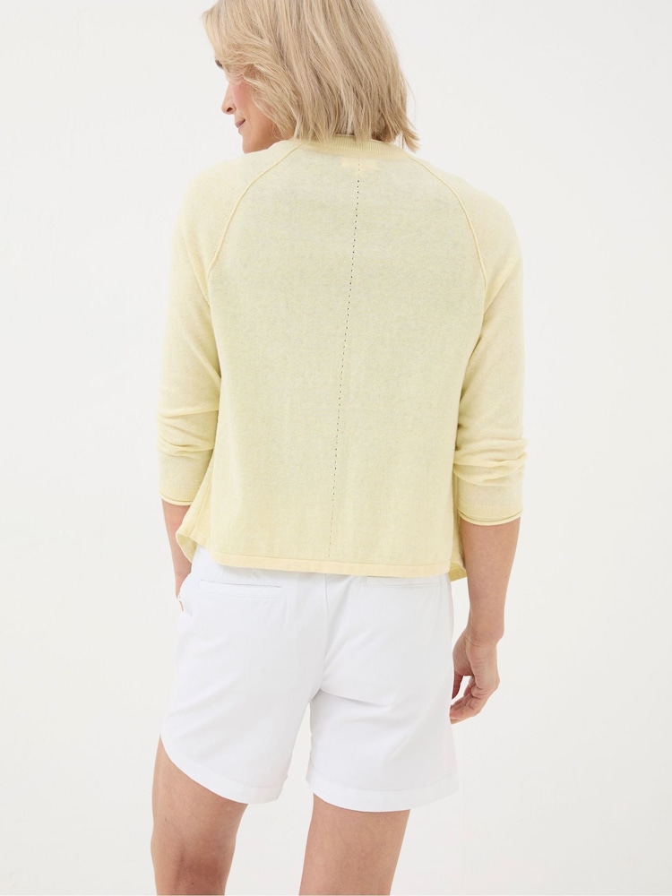 Fat Face Yellow Tie Front Cardigan