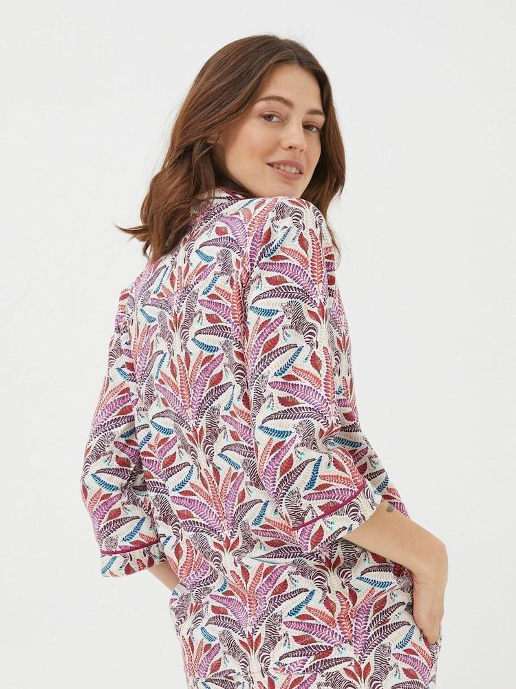 Fat Face Zebra Multi Pyjamas Shirt
