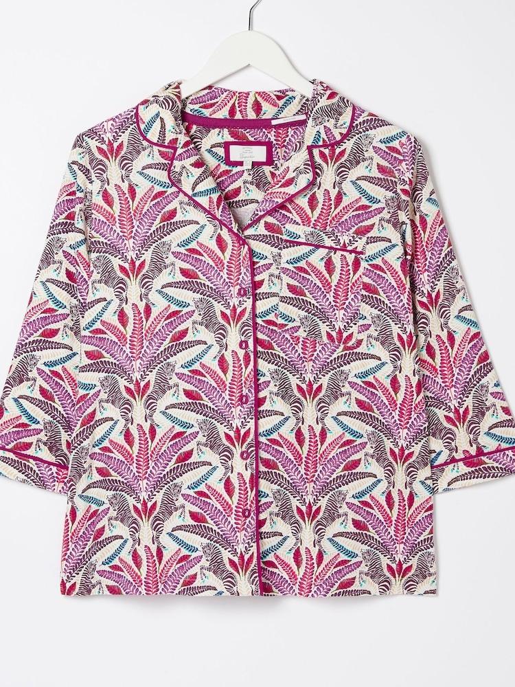 fat face Zebra Multi Pyjamas Shirt