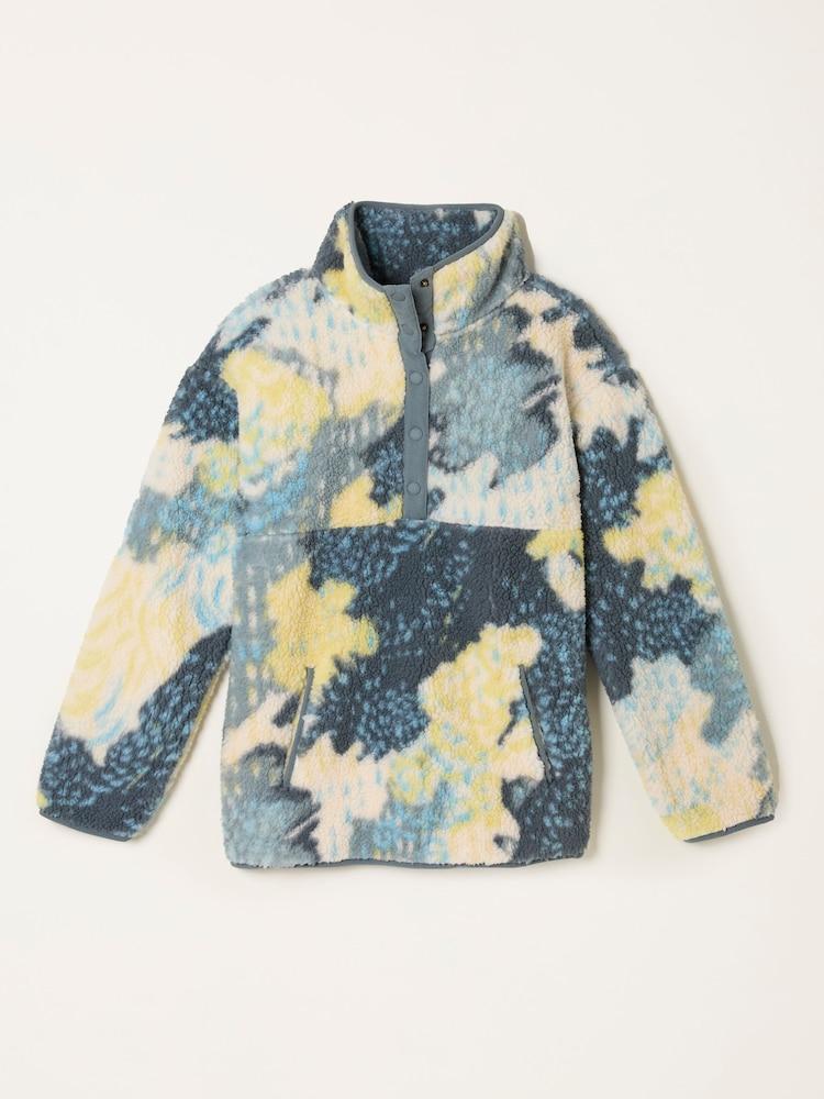 fat face Zoe Blue Mark Make Half Neck Fleece