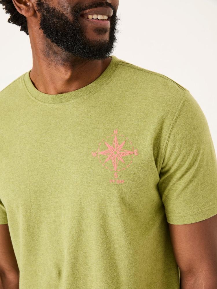 Fat Face Green Kayak 100% Cotton Short Sleeve Graphic T-Shirt