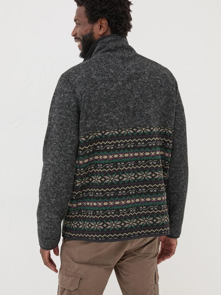 Fat Face Haxby Navy Dark Skies Printed Half Neck Sweatshirt