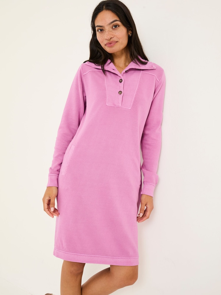 Fat Face Heather Purple 100% Cotton Willa Sweat Dress