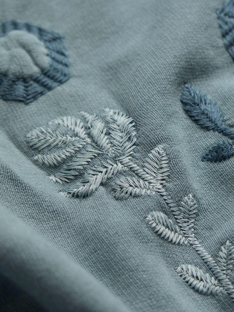 fat face Indigo Blue Beeble Embroidered Crew Sweatshirt