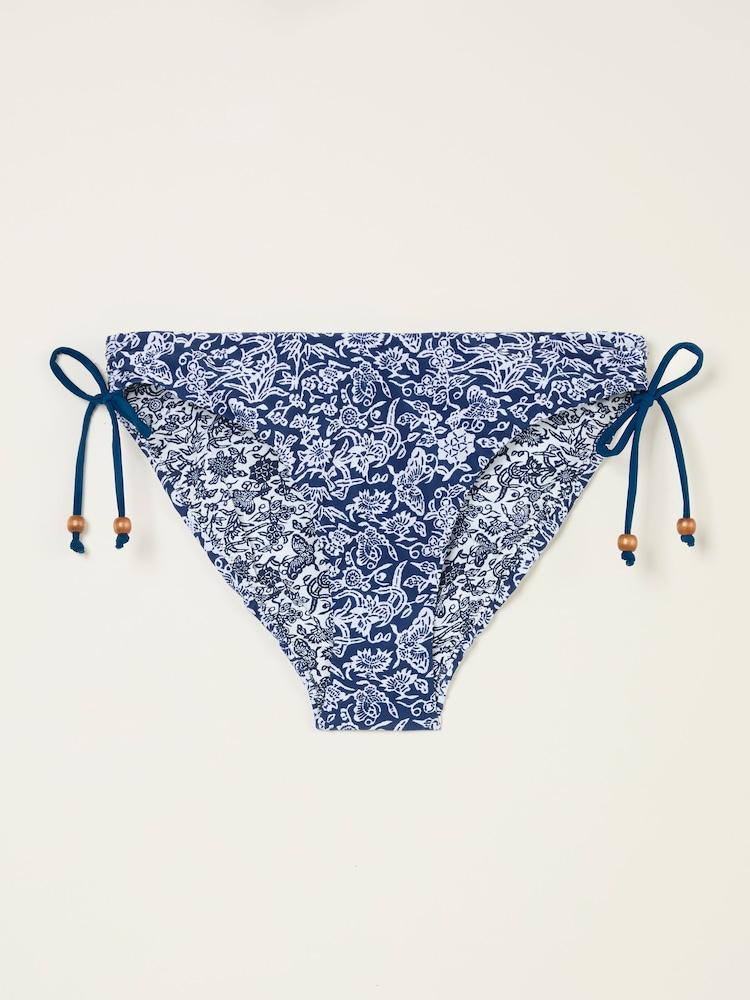 fat face Indigo Blue Bonne Damask Paisley Bikini Bottoms