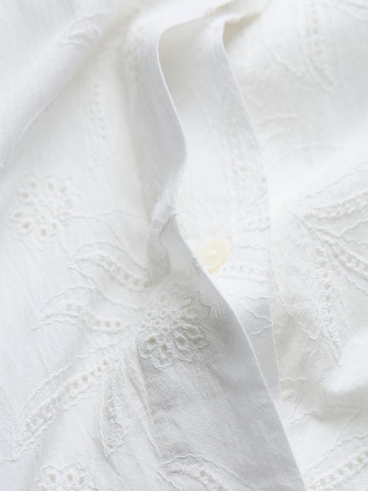 fat face Ivory 100% Cotton Beachwear Broderie Shirt Dress