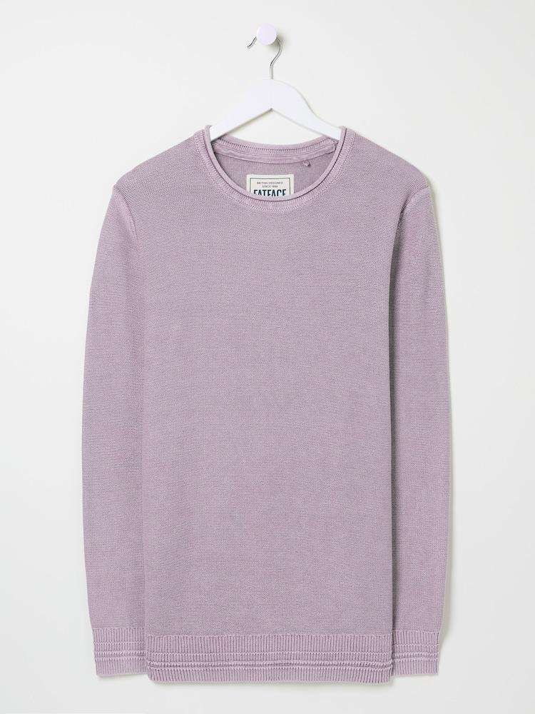 fat face Lilac Purple Berwick Laundered Crew Neck Jumper