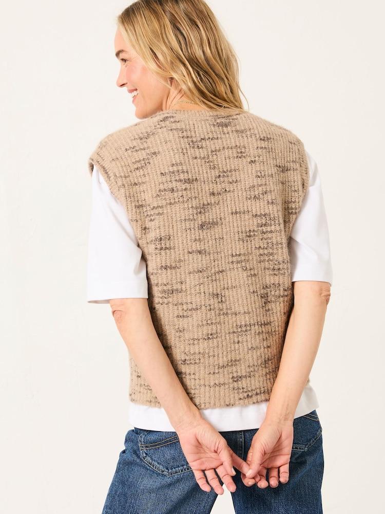 Fat Face Lillian Dark Natural Space Dye Knitted Tank