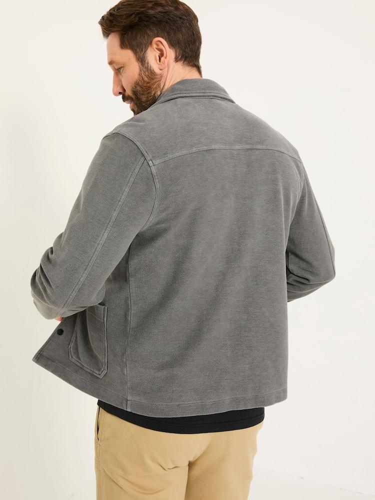 Fat Face Lowe Grey Lowe Loop Back Light Weight Jacket