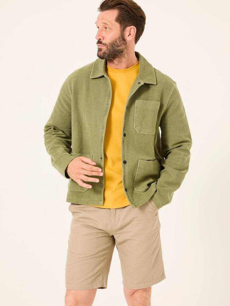 Fat Face Lowe Khaki Green Lowe Loop Back Light Weight Jacket