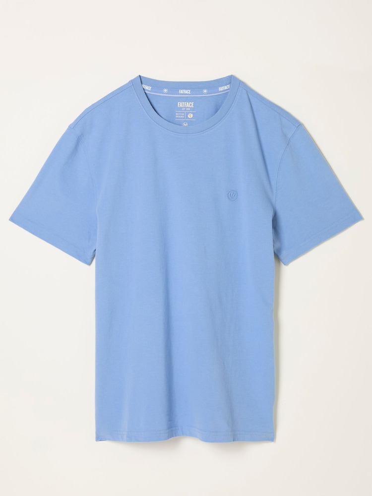 fat face Lulworth Chambray Blue Short Sleeve T-Shirt