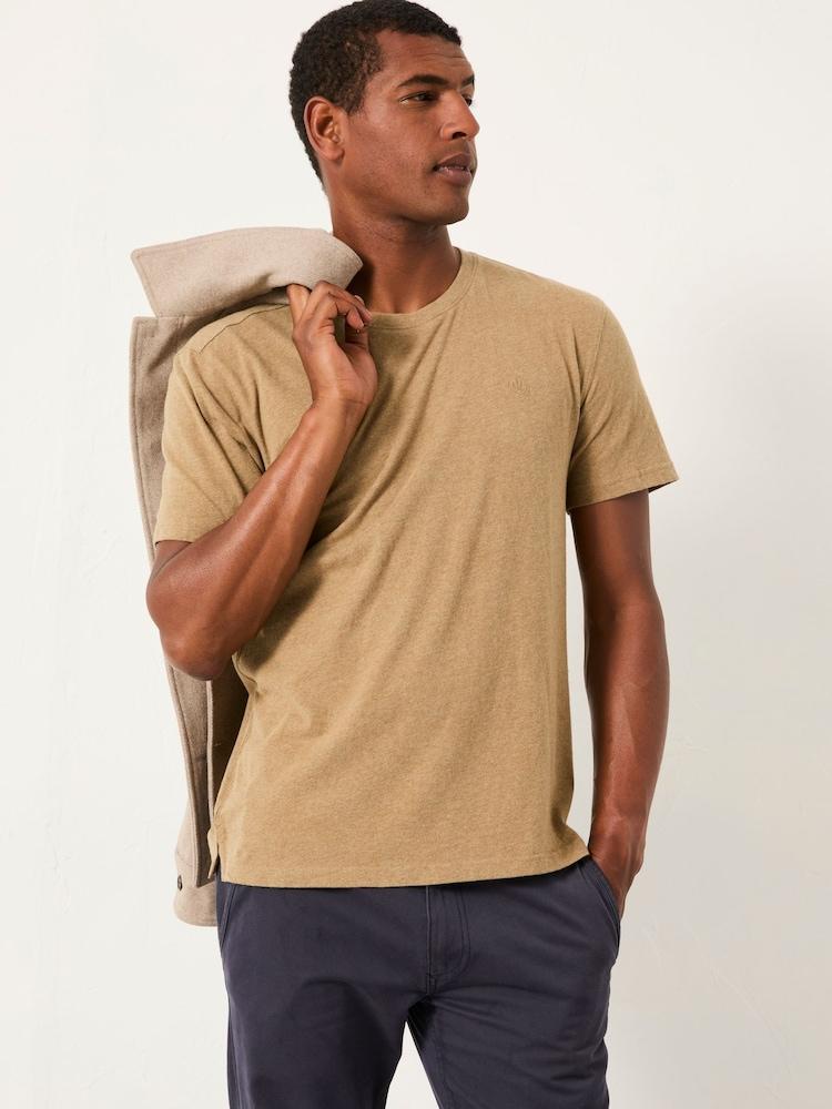 Fat Face Lulworth Dark Natural Short Sleeve T-Shirt