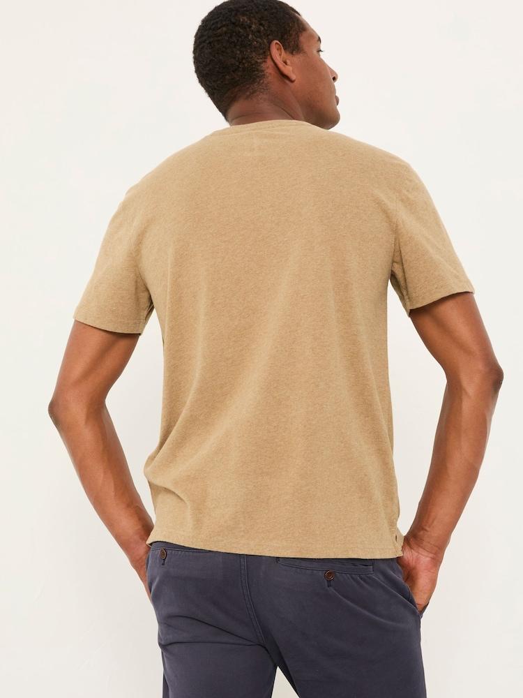 Fat Face Lulworth Dark Natural Short Sleeve T-Shirt