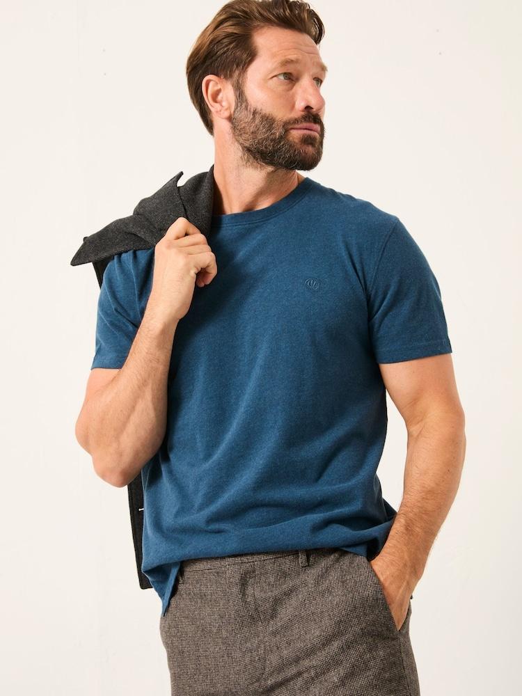 Fat Face Lulworth Dark Teal Blue Short Sleeve T-Shirt