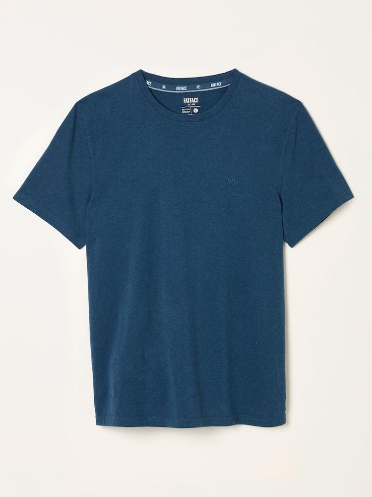 fat face Lulworth Dark Teal Blue Short Sleeve T-Shirt