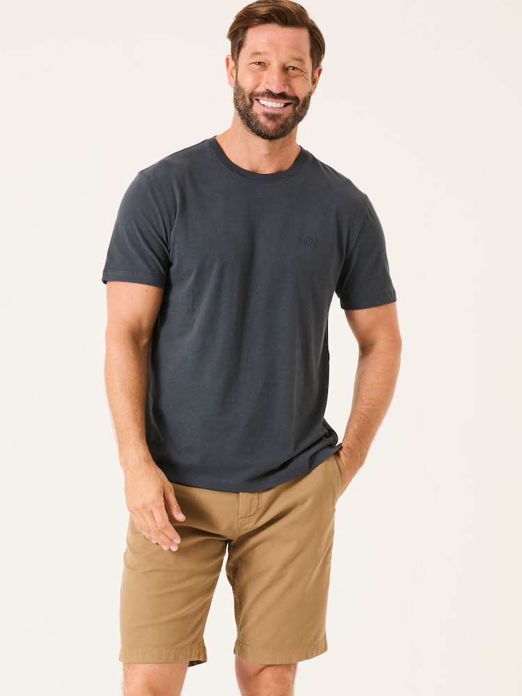 Fat Face Lulworth Washed Black Short Sleeve T-Shirt