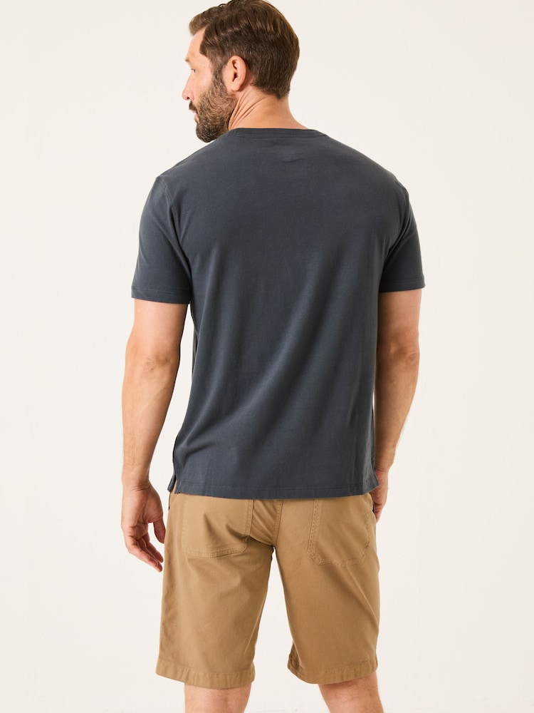 Fat Face Lulworth Washed Black Short Sleeve T-Shirt