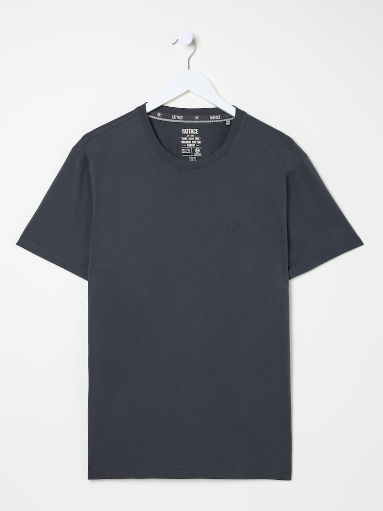 fat face Lulworth Washed Black Short Sleeve T-Shirt