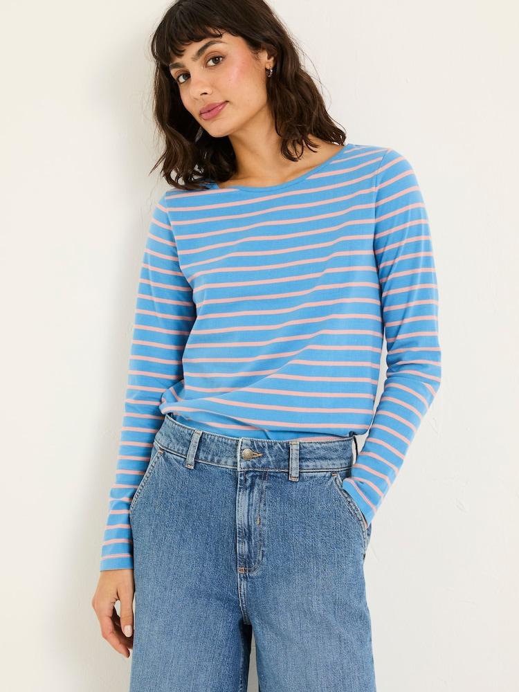 Fat Face Multi 100% Cotton Long Sleeve Summer Breton T-Shirt