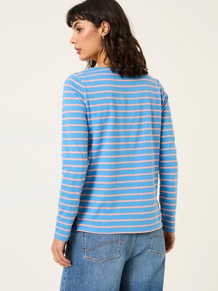 Fat Face Multi 100% Cotton Long Sleeve Summer Breton T-Shirt