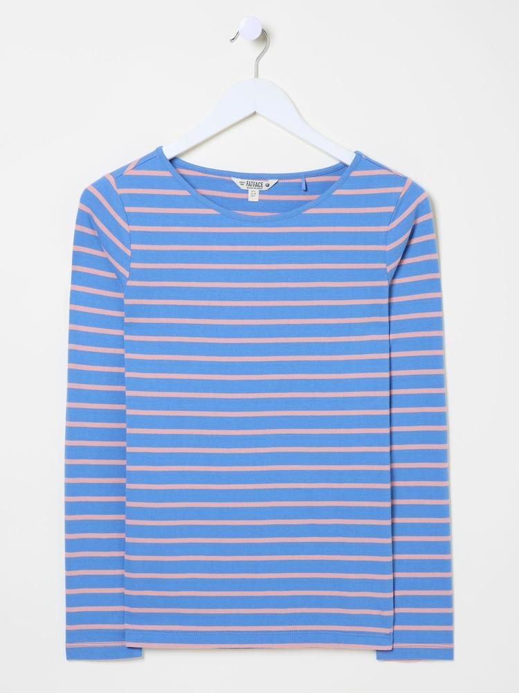 fat face Multi 100% Cotton Long Sleeve Summer Breton T-Shirt