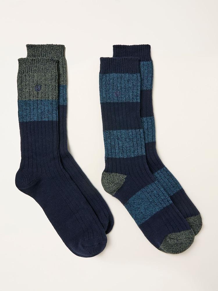 Fat Face Multi 2 Pack Nathan Socks In A Camper Gift Box