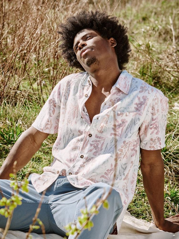 Fat Face Multi Short Sleeve Beeble Botanical Print Shirt