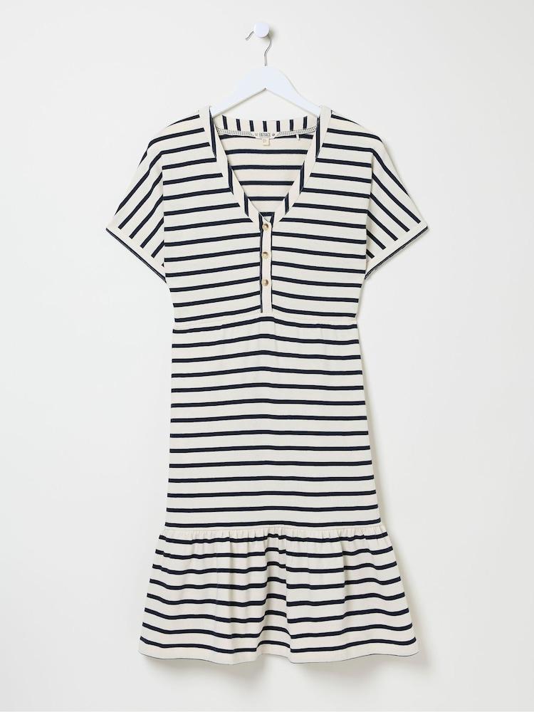 fat face Natural 100% Cotton Maisey Stripe Jersey Dress