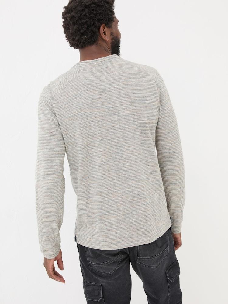 Fat Face Natural Dark Skies Long Sleeve Crew T-Shirt