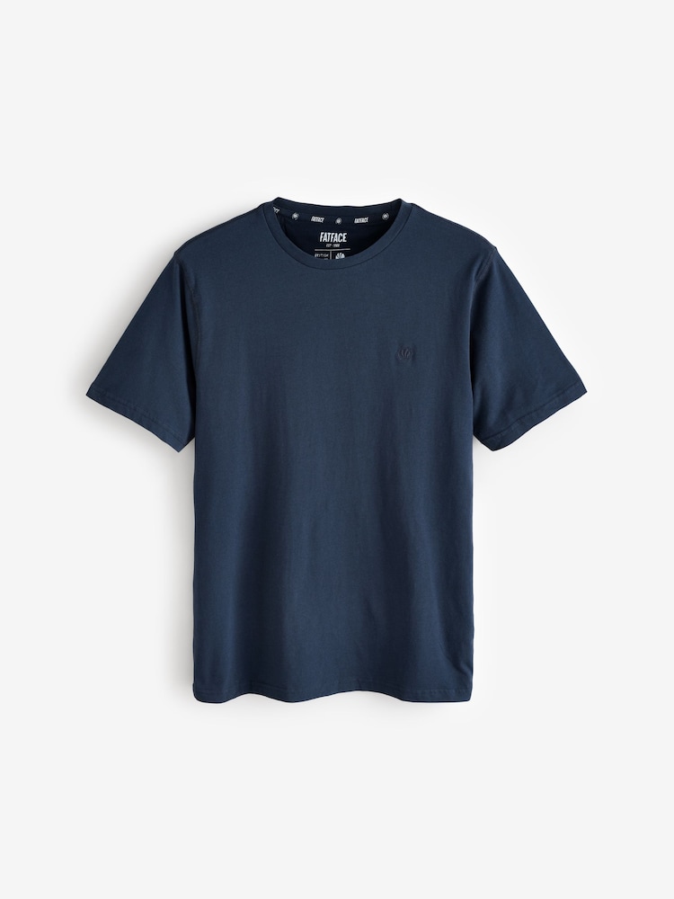 fat face Navy 100% Cotton Short Sleeve T-Shirts 3 Pack
