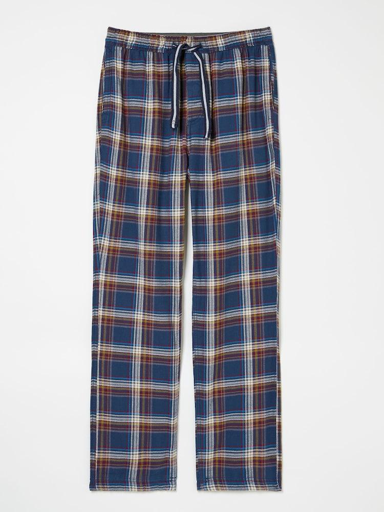 fat face Navy Chepstow Check 100% Cotton Pyjama Bottoms