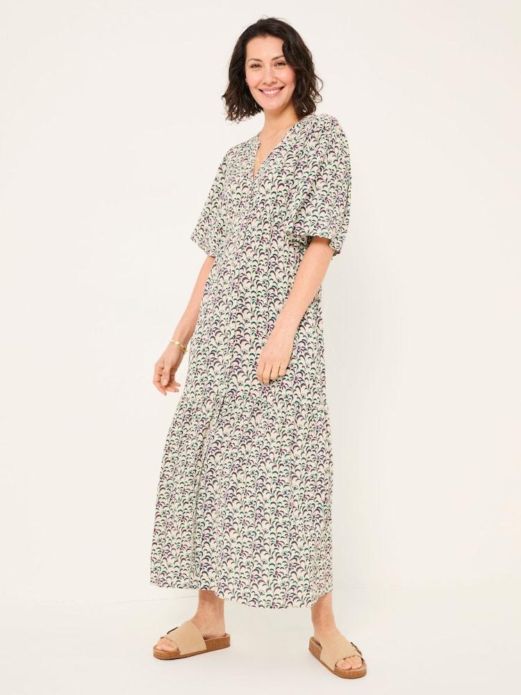 Fat Face Paige Multi Vine Floral Embroidered Midi Dress