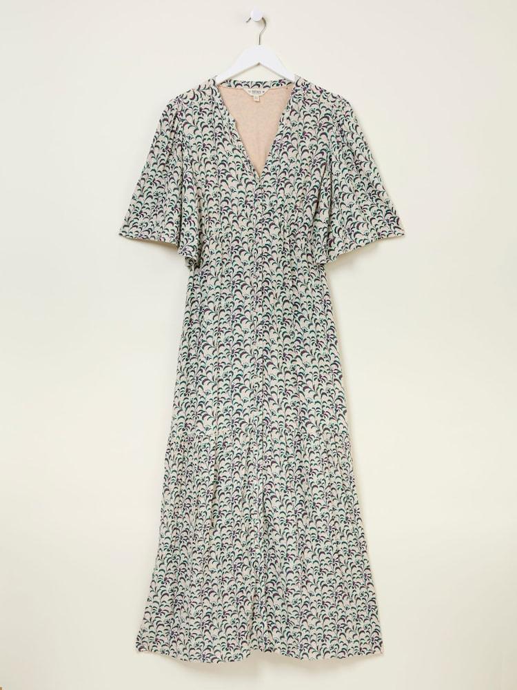 fat face Paige Multi Vine Floral Embroidered Midi Dress