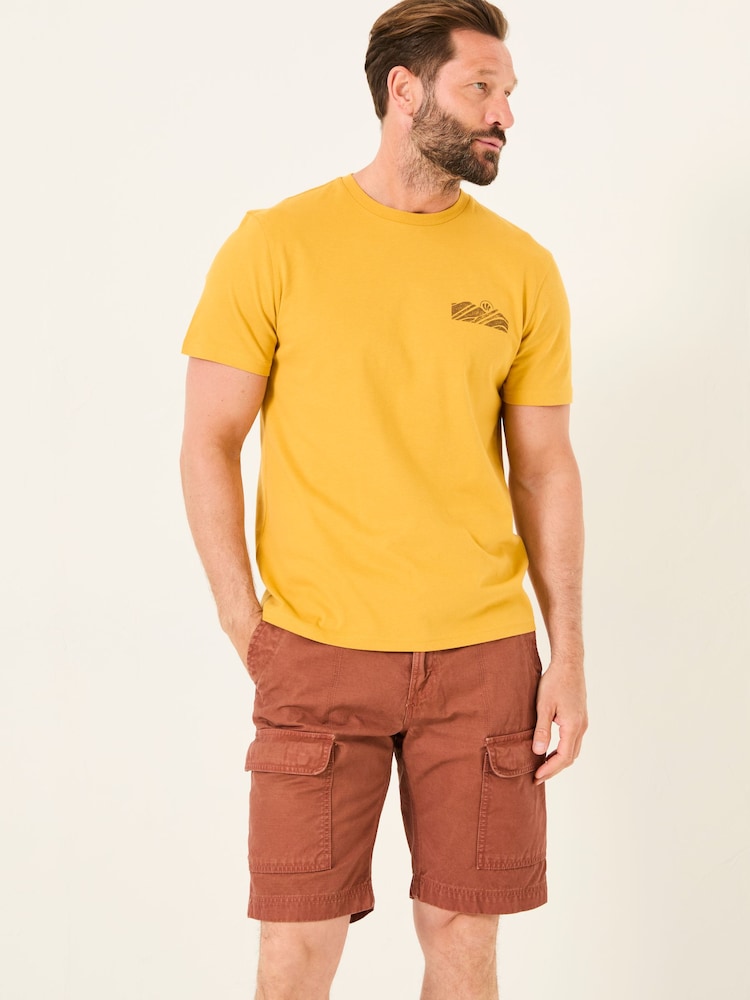 Fat Face Rye Burnt Orange Garment Dye Utility Shorts