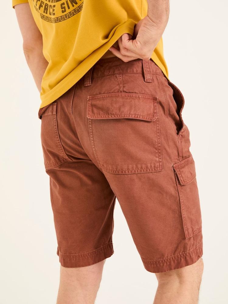Fat Face Rye Burnt Orange Garment Dye Utility Shorts