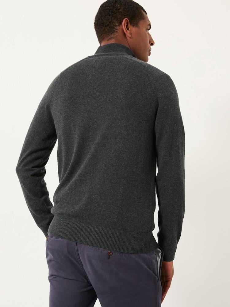Fat Face Rye Charcoal Grey Half Neck Knitted Jumper