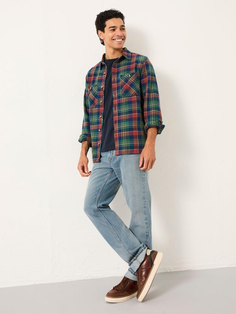 Fat Face Rye Multi Coloured Long Sleeve Buffalo Check Shirt