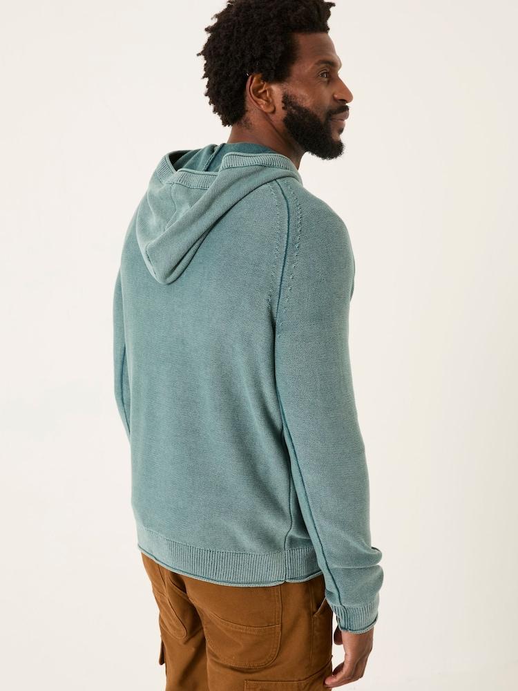 Fat Face Sage Green Berwick 100% Cotton Laundered Hoodie