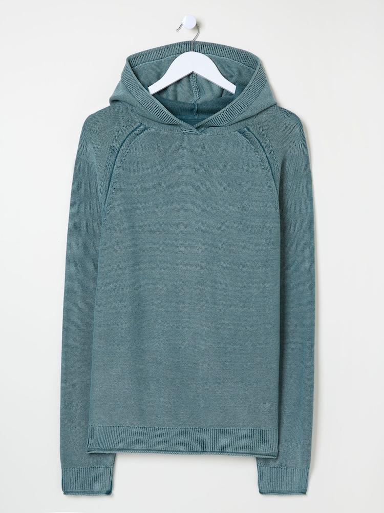 fat face Sage Green Berwick 100% Cotton Laundered Hoodie
