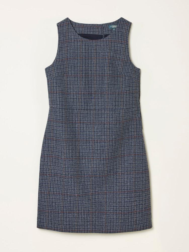 fat face Sarah Charcoal Grey Regular Tweed Pinny Dress