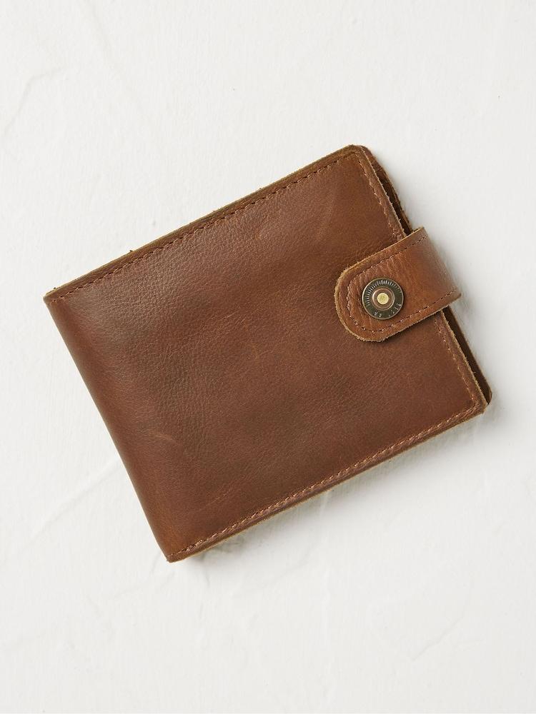 Fat Face Tan Brown Multi Compartment Leather Wallet
