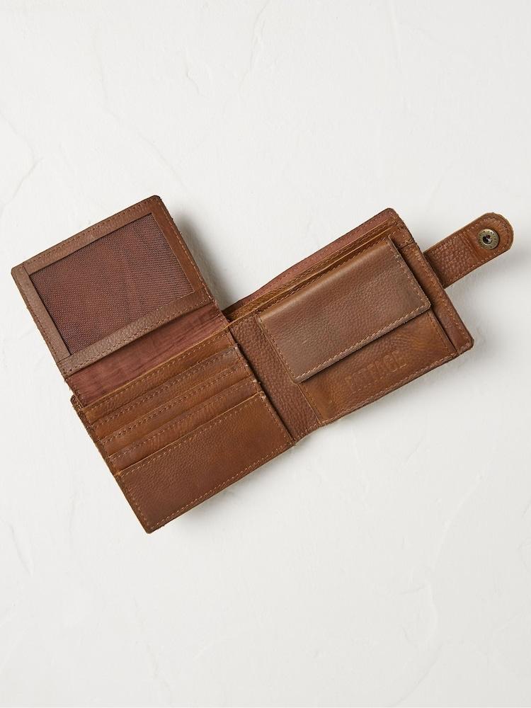 fat face Tan Brown Multi Compartment Leather Wallet