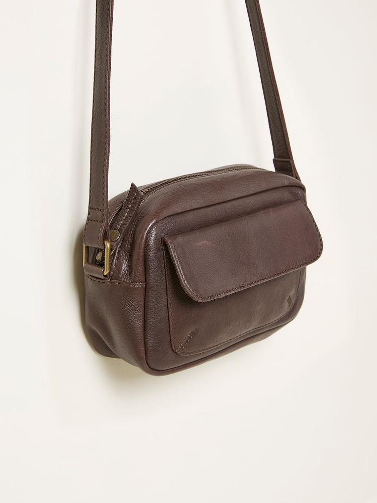 fat face Vienna Chocolate Brown Tassel Crossbody Bag