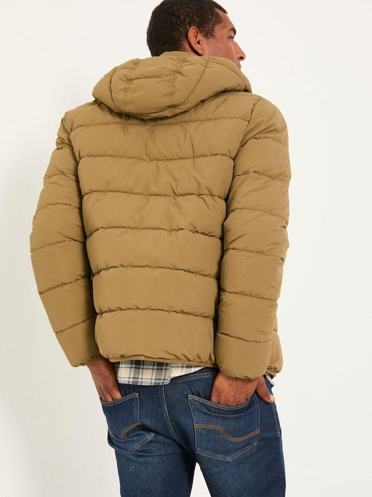 Fat Face Winkworth Olive Green Hooded Puffer Jacket