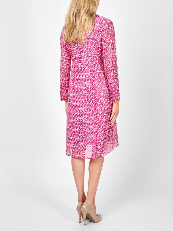 Favourbrook Belgravia Coat Bright Pink Nene Silk Organza