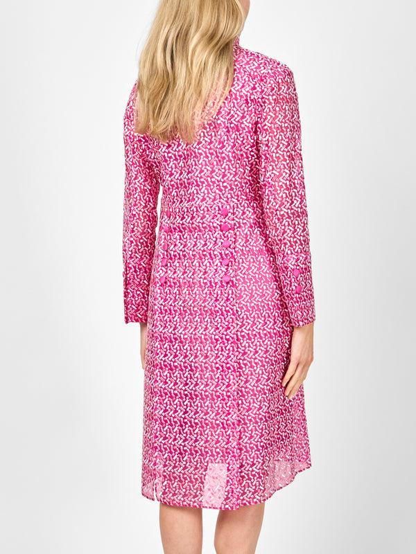 Favourbrook Belgravia Coat Bright Pink Nene Silk Organza