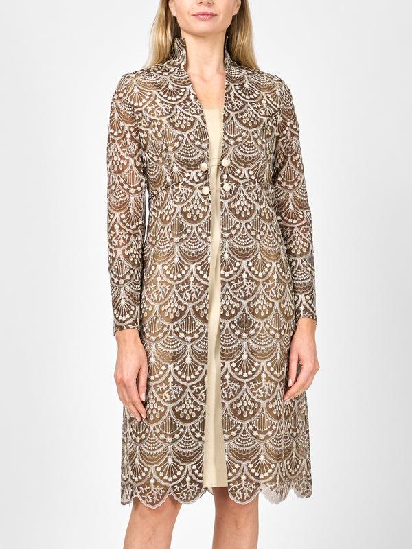 Favourbrook Belgravia Coat Chestnut Dafydd Silk Organza